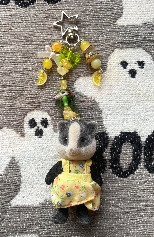 Lemontini badger keyring