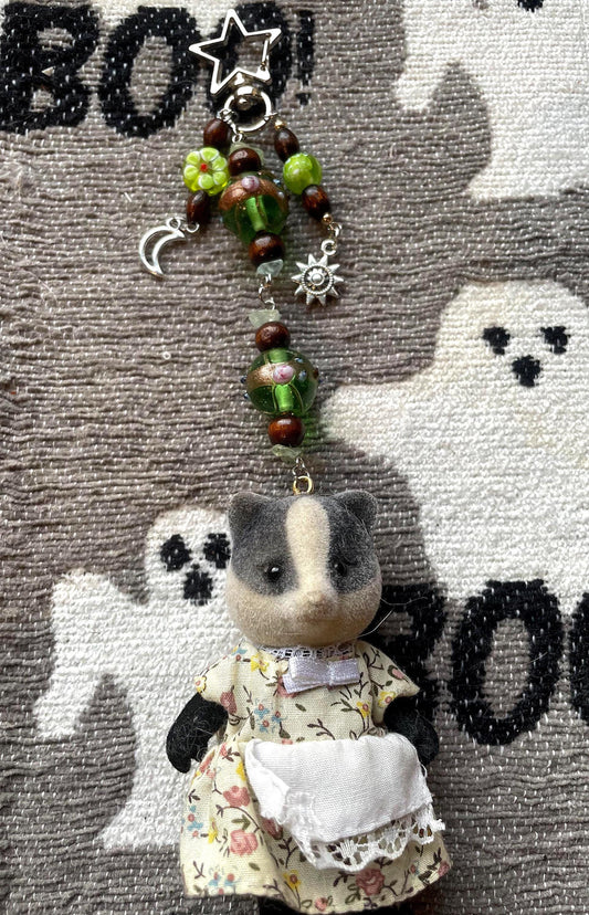Garden badger keyring