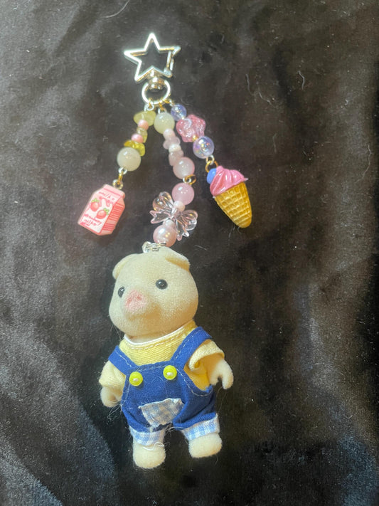 I Scream For Ice Cream Piggy Keyring