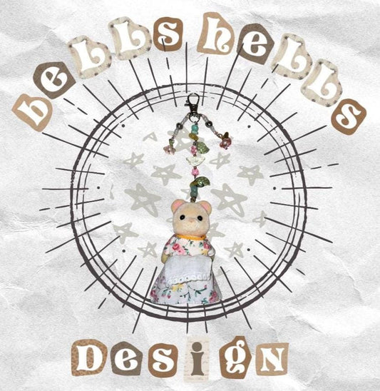 Fairy Garden Bear Keyring